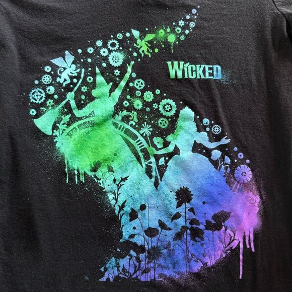 Wicked Musical Graphic Tshirt Size Youth Small Official Merch Black Pink Green - Picture 4 of 10